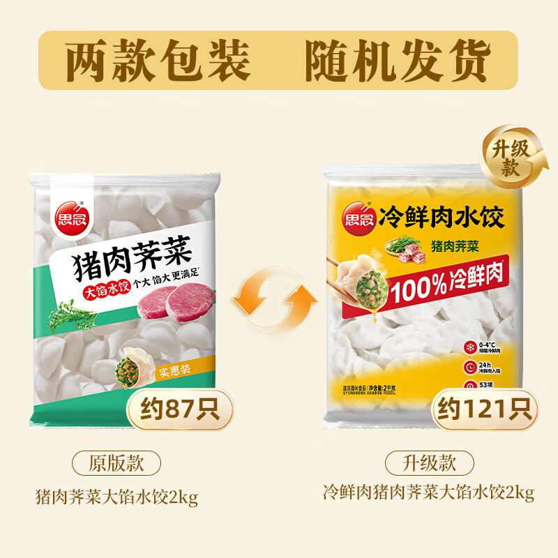 思念猪肉荠菜大馅水饺2kg 14.9元 - 86线报