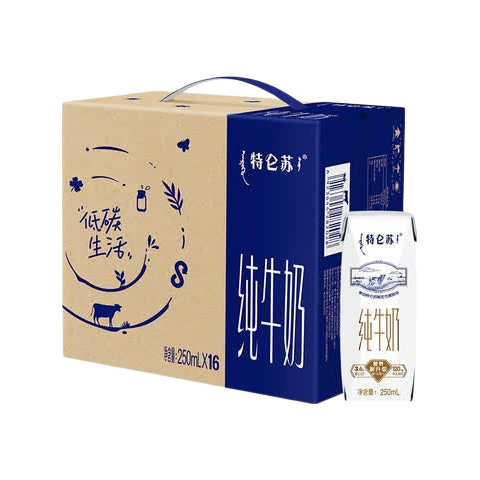 特仑苏全脂利乐钻纯牛奶250ml×16盒 36.82元 - 86线报