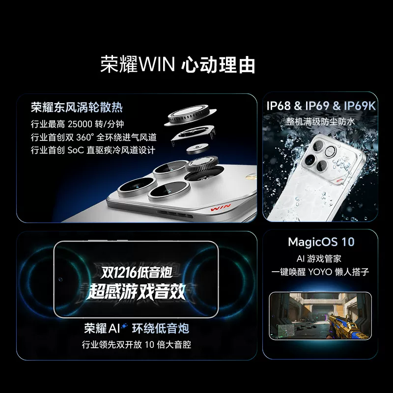 荣耀WIN第五代骁龙8至尊版5G手机 3489.62元 - 86线报