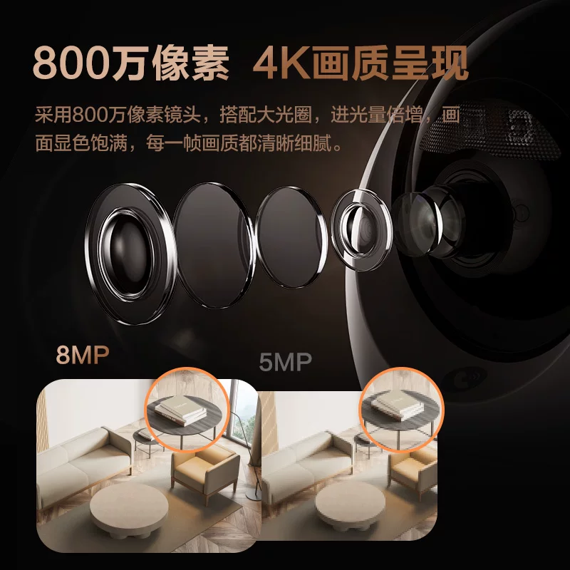萤石C6c精灵球4K无线网络AI摄像头360度全景手机远程家用超清监控 214元 - 86线报