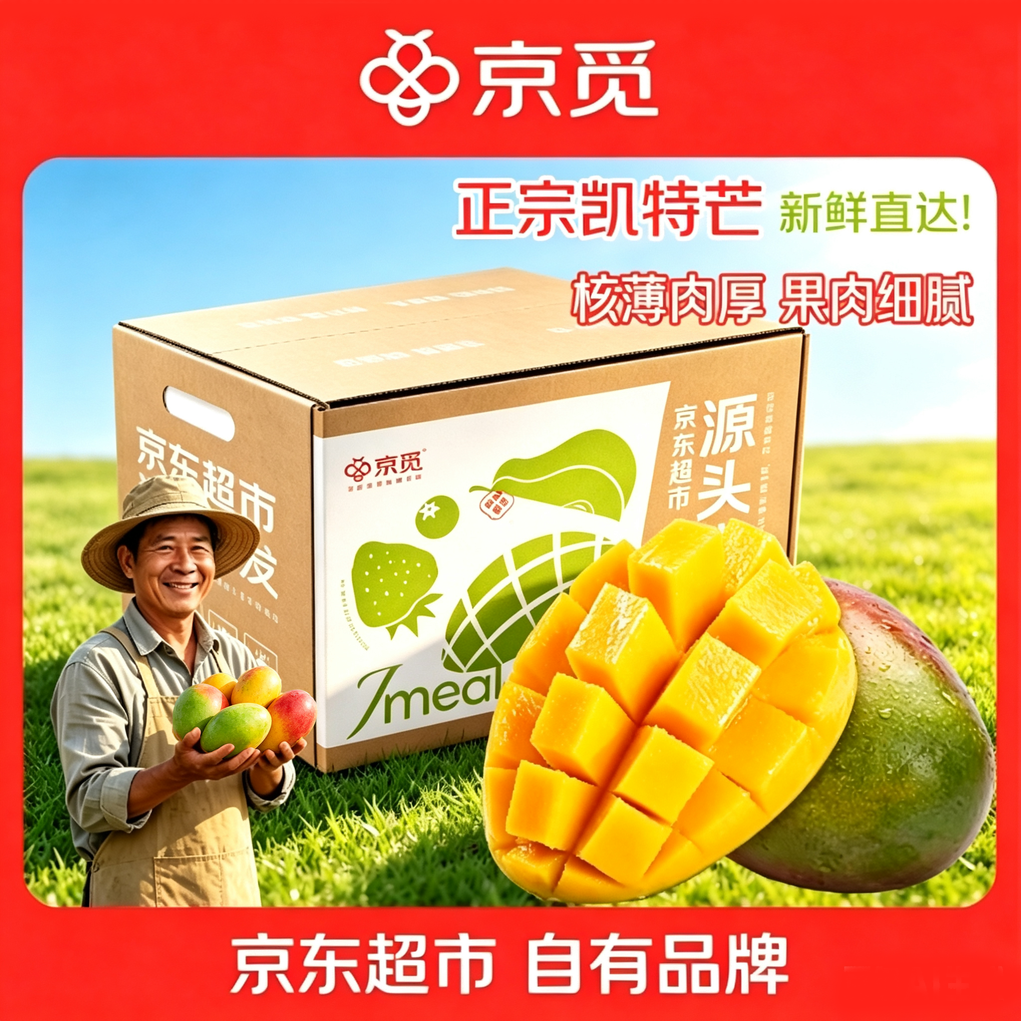 京觅攀枝花凯特芒净重8斤单果300g+芒果 20.5元 - 线报酷