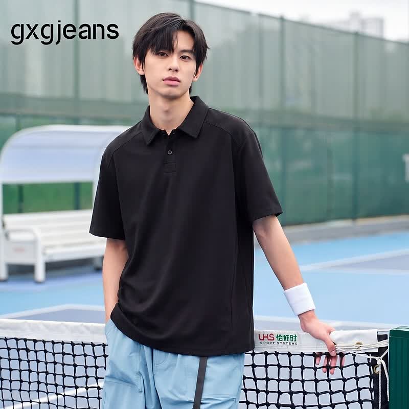 gxgjeans宽松廓形肩部分割设计翻领短袖polo衫男J26D242002 65元 - 86线报