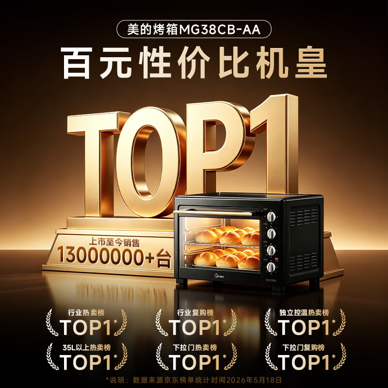 美的MG38CB-AA电烤箱40L升级款 165.44元 - 86线报