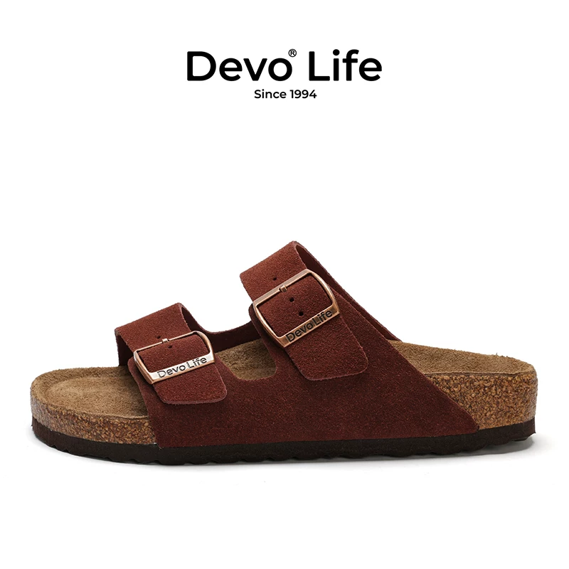 Devo Life软木拖鞋男女同款春夏季情侣凉拖鞋 107.86元 - 86线报