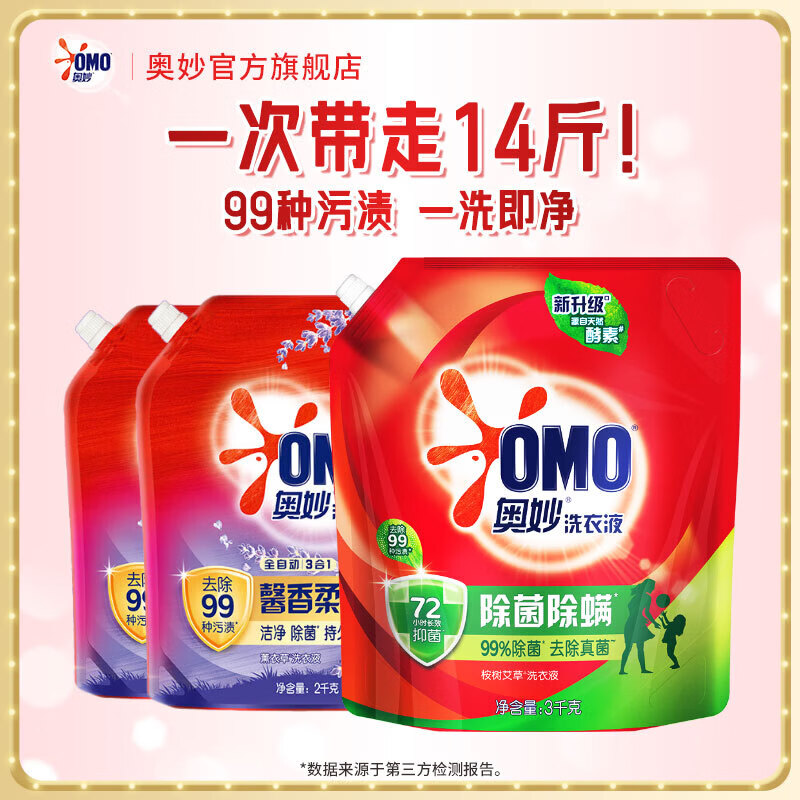 奥妙洗衣液套装14斤 34.8元 - 线报酷 奥妙洗衣液套装14斤 34.8元 - 线报酷