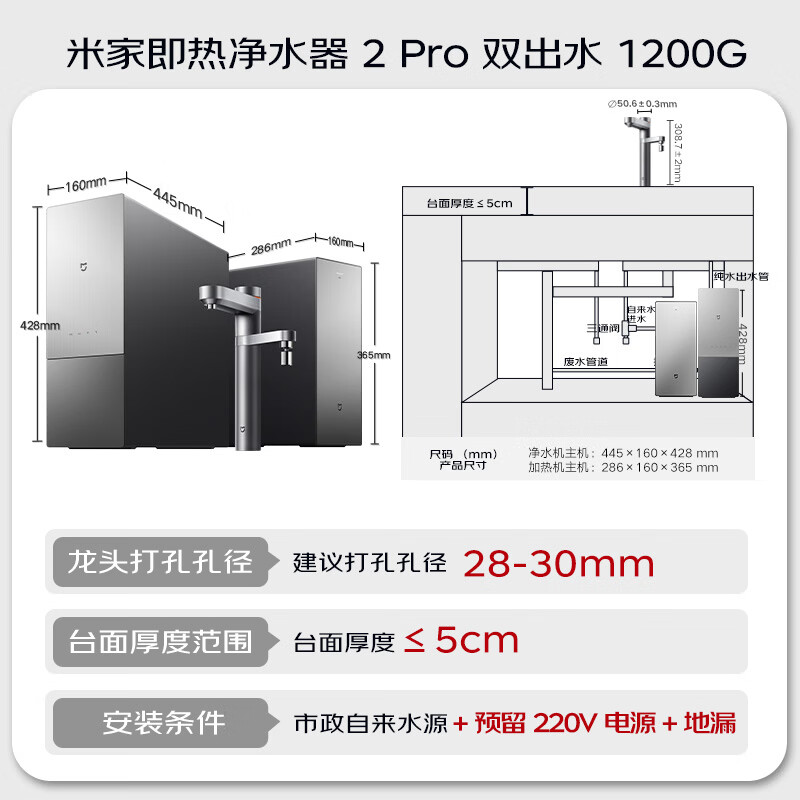 米家双重即热即热净水器 2292.09元 - 86线报