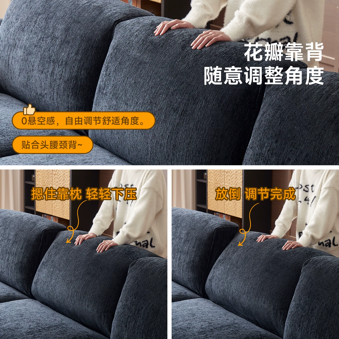 言逸家雪花雪尼尔布艺格兰德沙发意式极简客厅简约现代羽绒沙发 1706.8元 - 86线报