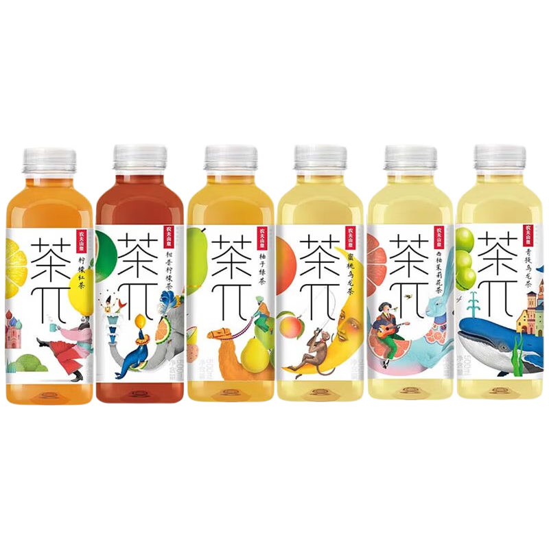 农夫山泉茶π茶饮料500ml×3瓶随机混合口味 10.6元 - 86线报