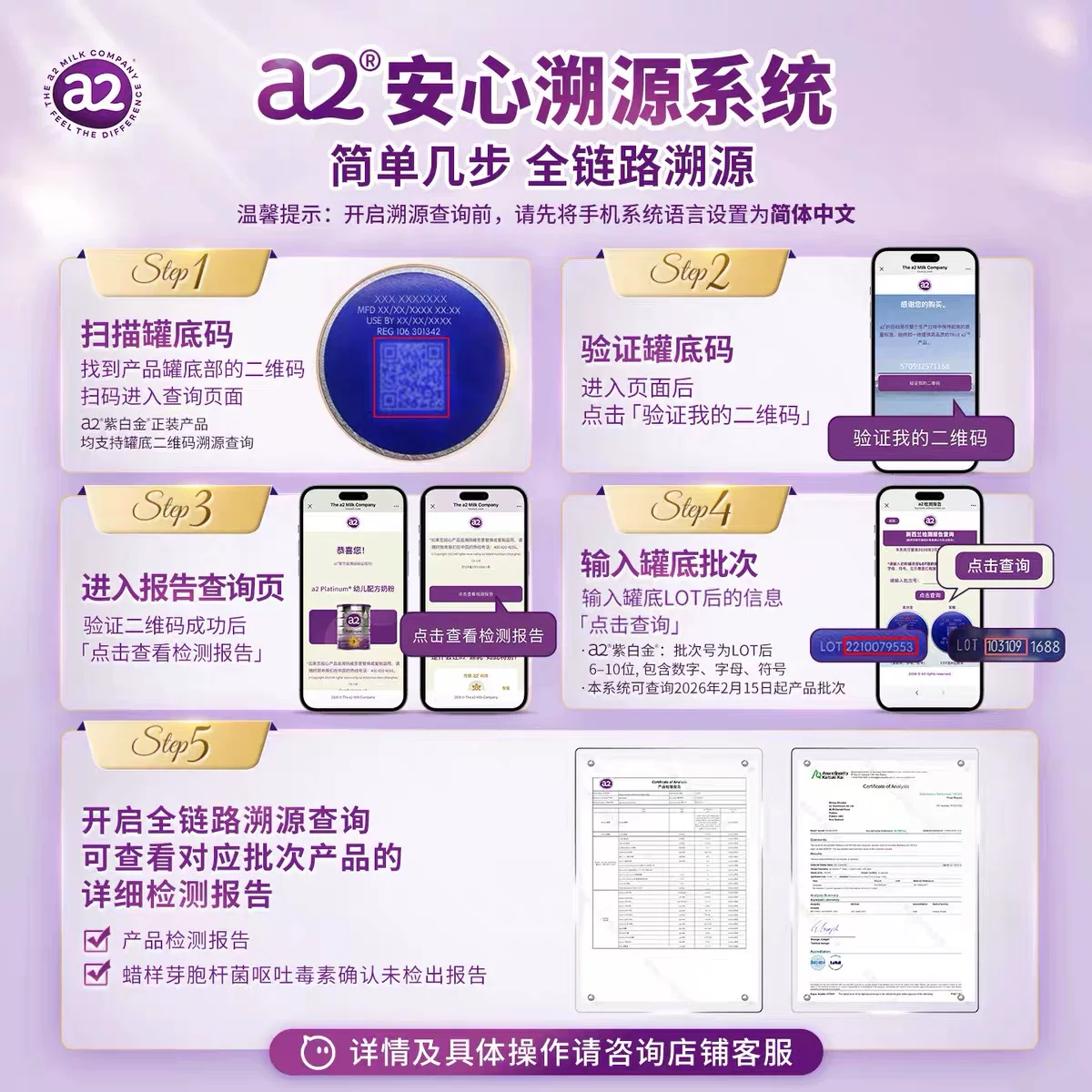 a2奶粉澳洲紫白金系列幼儿奶粉3段900g 需买3件 189.93元 - 86线报