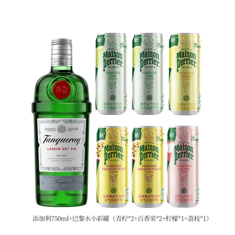 Tanqueray伦敦干味金酒750ml+巴黎水小彩罐330ml*6 109元 - 86线报 Tanqueray伦敦干味金酒750ml+巴黎水小彩罐330ml*6 109元 - 86线报