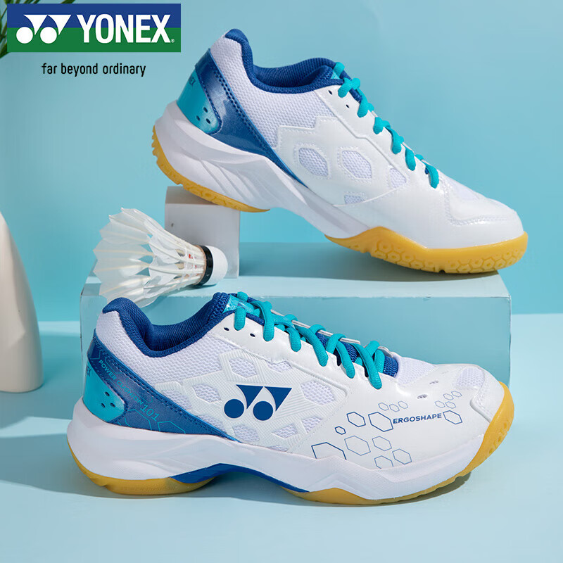 YONEX羽毛球鞋SHB101CR减震动力垫男女白/蓝 191.9元 - 86线报