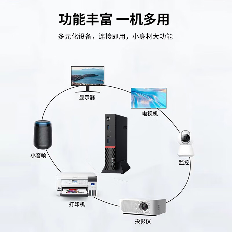 联想迷你主机mini电脑台式机酷睿i7家用办公商务娱乐微型九新小整机酷睿i7+16G+512G - 线报酷
