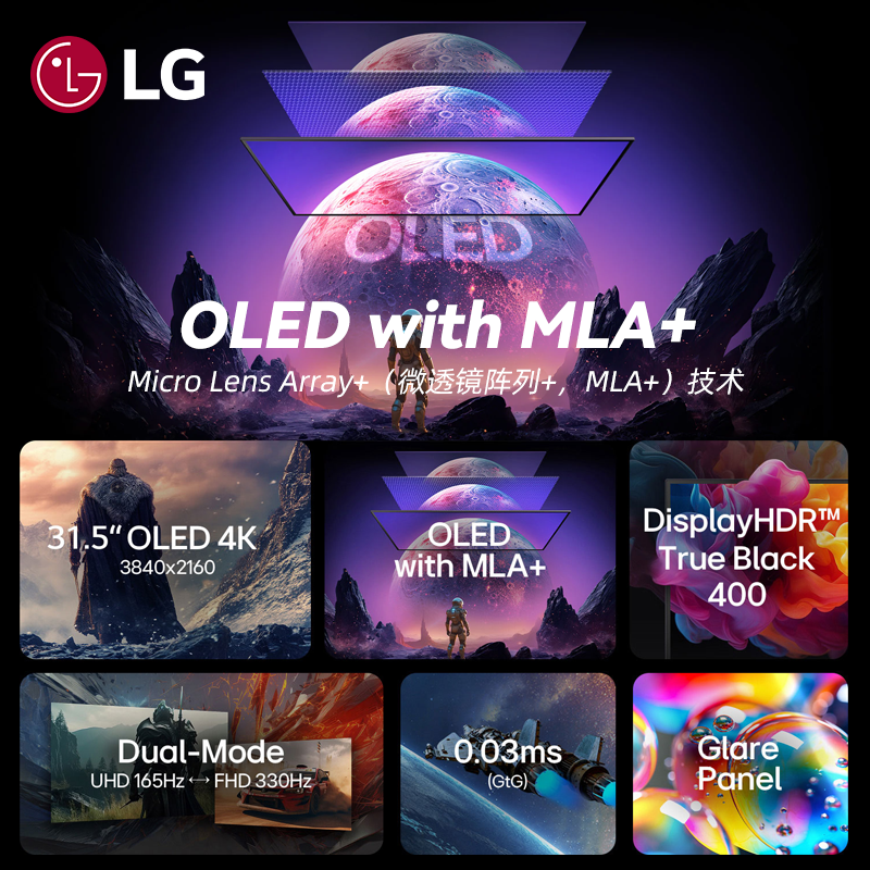 LG 32GX850A办公电竞游戏OLED电脑显示器幕4K165hz双模 4319.24元 - 86线报 LG 32GX850A办公电竞游戏OLED电脑显示器幕4K165hz双模 4319.24元 - 86线报