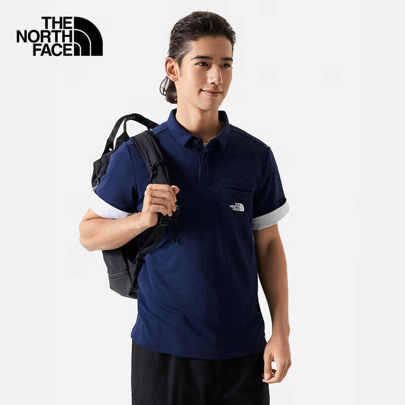 北面短袖Polo男户外速干透气短袖8AV2藏青色/8K2L 199元 - 86线报