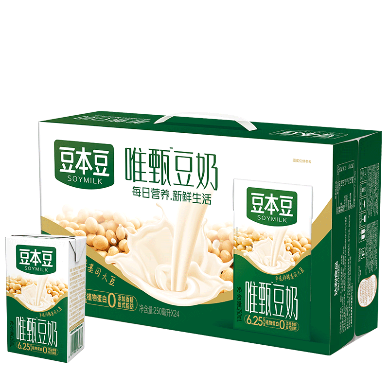 SOYMILK豆本豆唯甄原味豆奶250ml×24盒 26.8元 - 线报酷