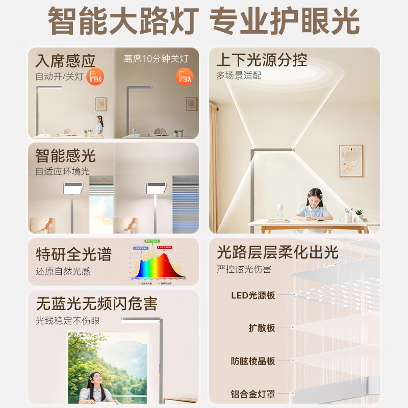 孩视宝E1全光谱红光护眼100W立式大路灯 524元 - 线报酷
