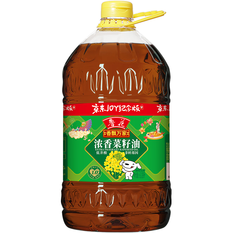 鲁花保真菜籽油非转基因低芥酸6.09L 81.32元 - 线报酷