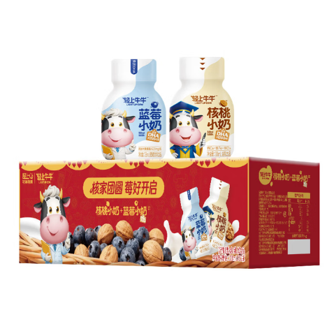 轻上小轻甘轻蓝莓小奶6瓶+核桃小奶6瓶12礼盒装 19.9元 - 86线报