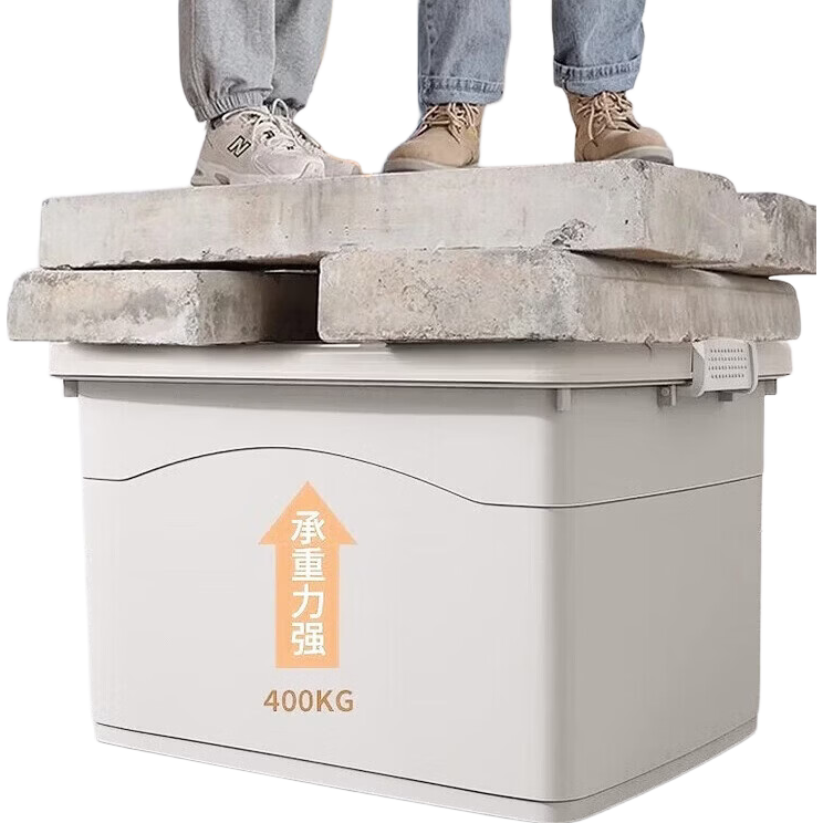 加厚加大家用收纳箱白灰色38×27×20cm无轮 6.98元 - 86线报 加厚加大家用收纳箱白灰色38×27×20cm无轮 6.98元 - 86线报
