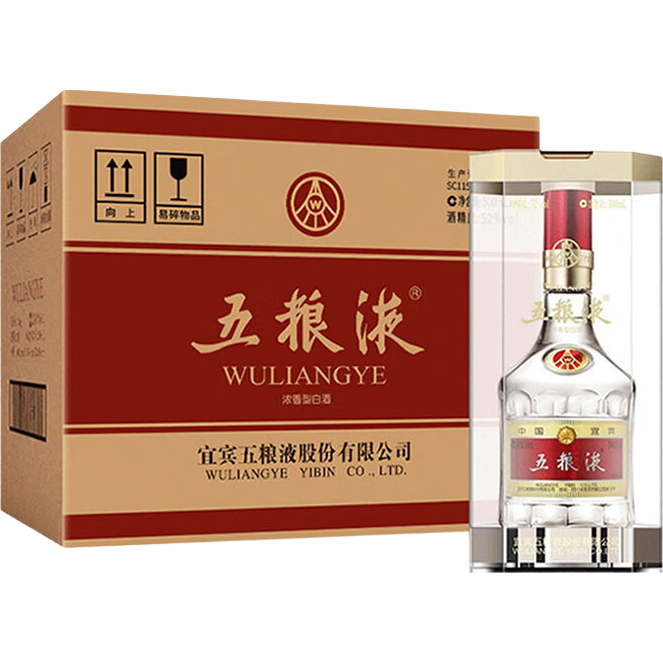 五粮液普五八代52°浓香型500ml6瓶 4601.1元 - 线报酷