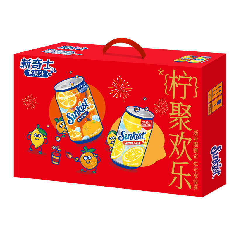 屈臣氏新奇士罐装碳酸饮料混合口味200ml×24罐 62元 - 86线报