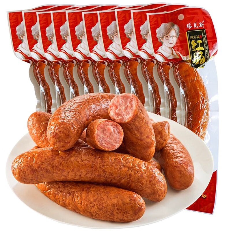 塔瓦斯哈尔滨风味红肠俄式熟食腊味俄式红肠90g*10袋 29.8元 - 86线报