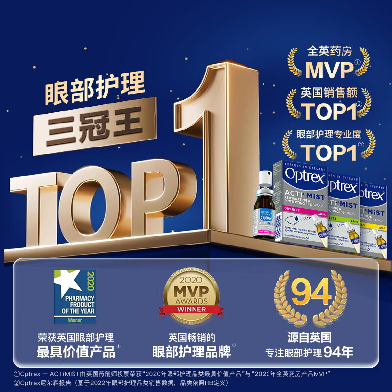 Optrex润眼喷雾缓解眼疲劳10ml眼药水 144.88元 - 86线报