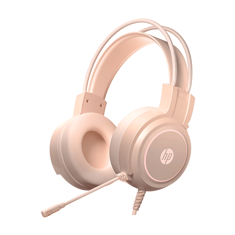 惠普 H100 游戏耳机头戴式 奶茶色 3.5mm+USB 57.5元 - 清风线报