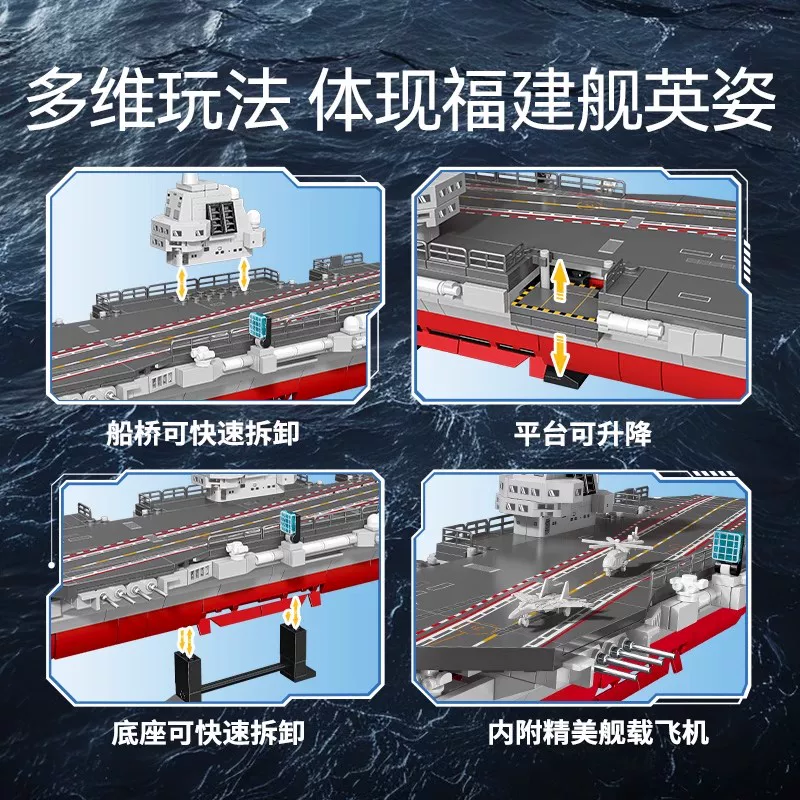 森宝积木208127福建舰1:750国产军事模型690颗粒 67.6元 - 86线报