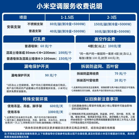 小米 整机十年质保 壁挂式空调 2匹 2134.04元 图片 2