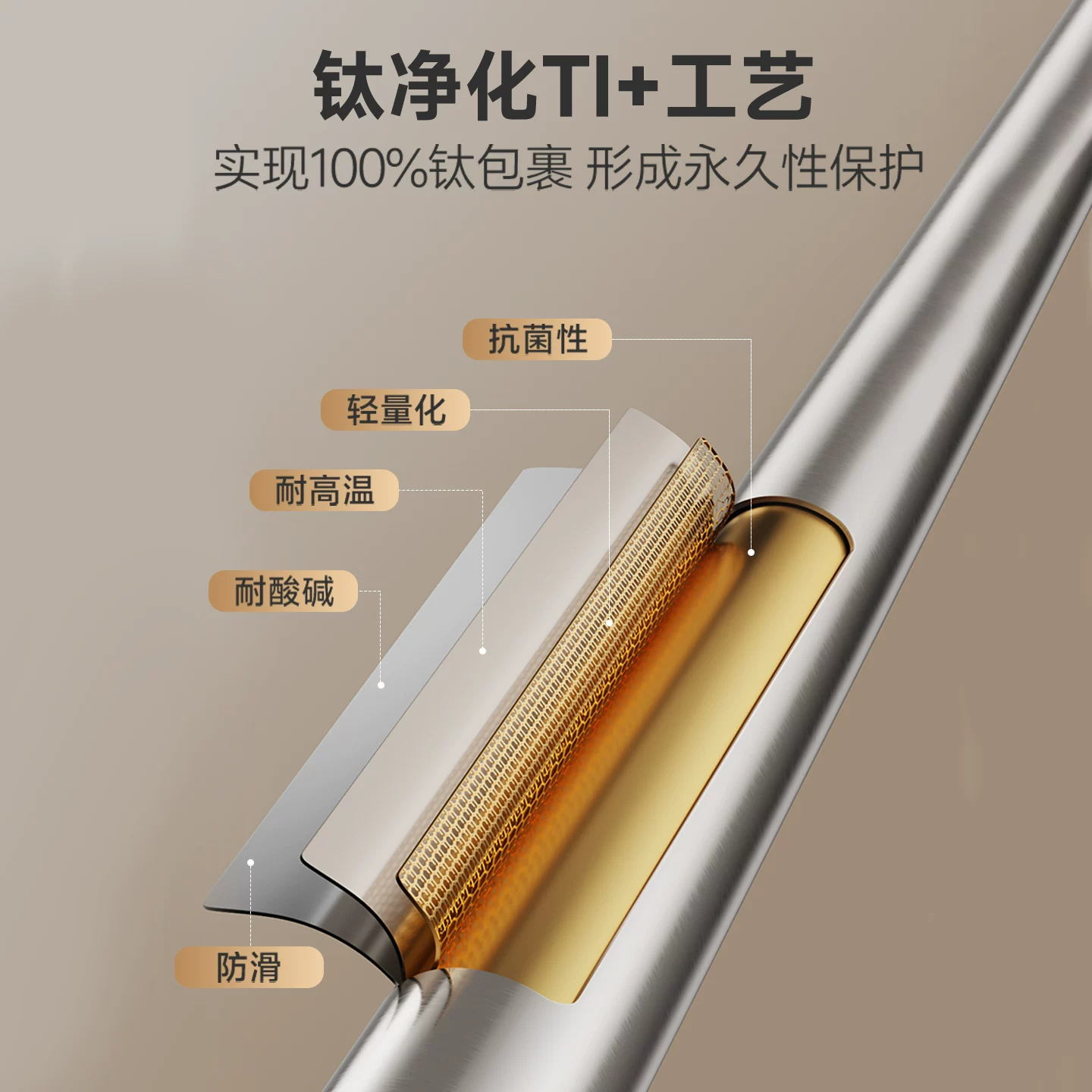 爱仕达钛筷子家用高档抗菌防霉耐高温防滑5双 49.9元 - 线报酷
