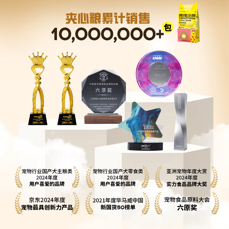 疯狂小狗小耳朵冻干夹心狗粮混合口味200g 0.9元 - 线报酷
