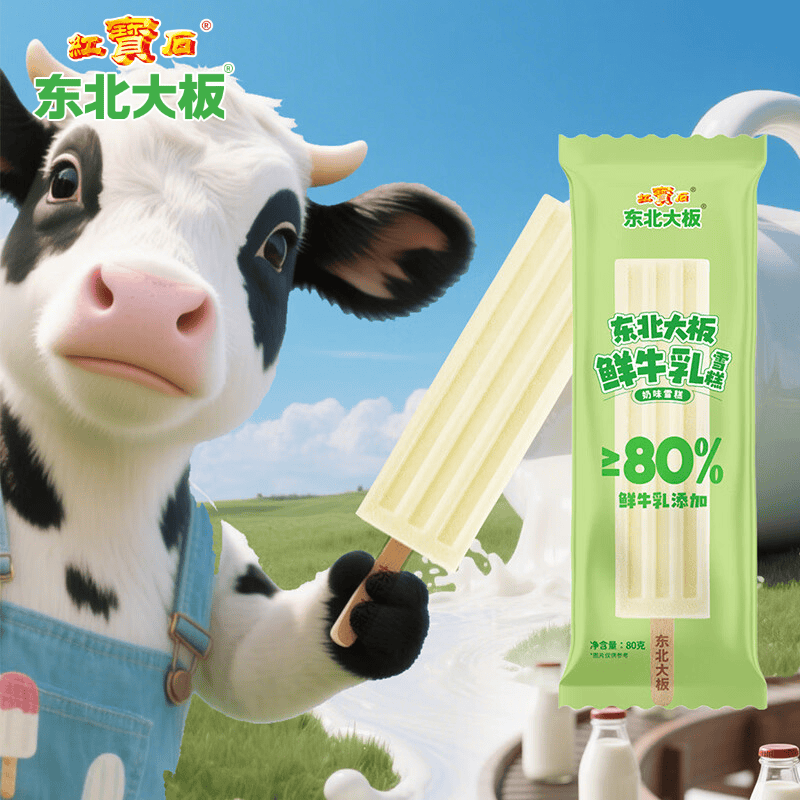 东北大板鲜牛乳添加≥80%奶味雪糕80g 10.34元 - 线报酷