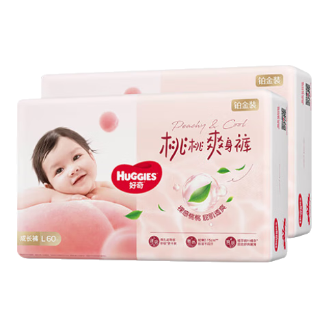 HUGGIES好奇小桃裤拉拉裤L码120片 107.93元 - 86线报
