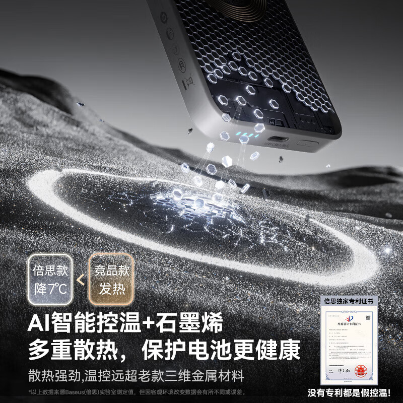 倍思磁吸充电宝无线22.5W 10000mAh 96.01元 - 线报酷