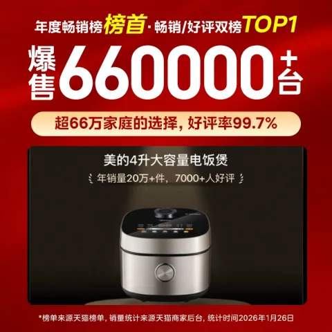 美的 MB-RC423 电饭煲 4L 金色 136.74元 图片 2