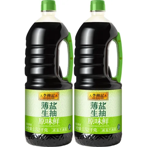 李锦记 酱油薄盐生抽1.52kg*2 券后19.8元 图片 1