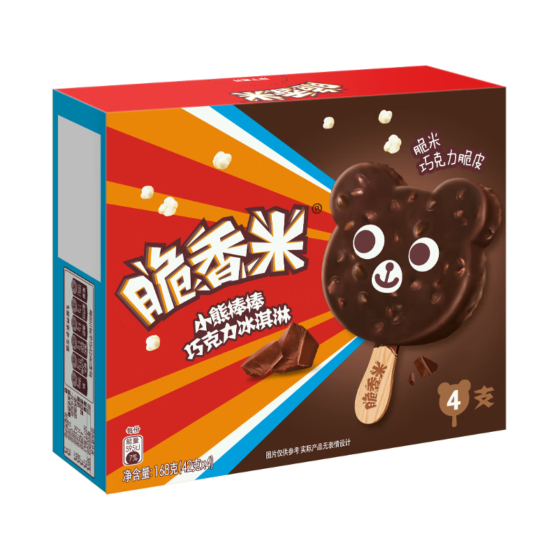 德芙脆香米小熊棒棒巧克力冰淇淋42g×4支 100.32元 - 86线报