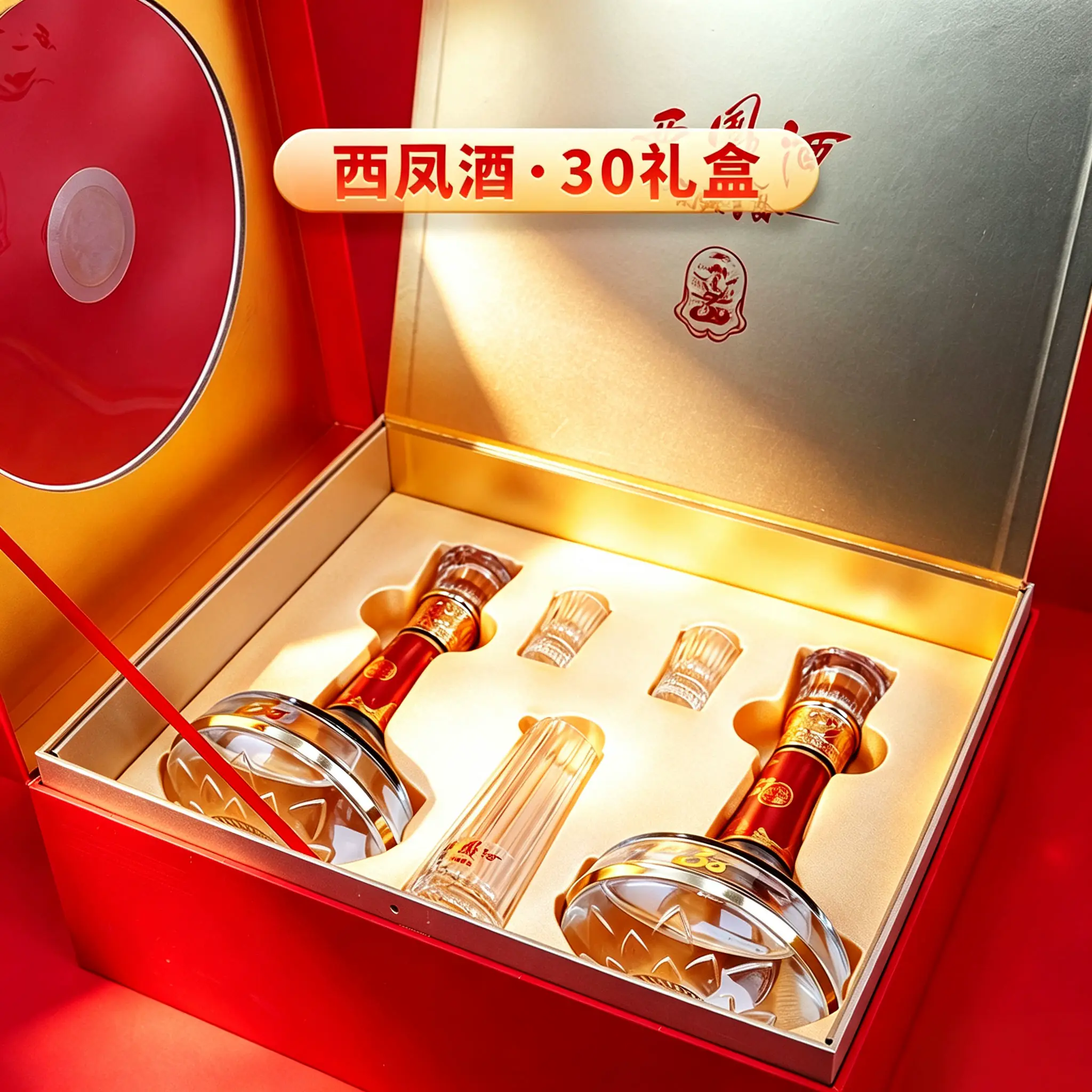 西凤酒30年陈酿52度500ml*2瓶礼盒+赠20年500ml 356.46元 - 86线报