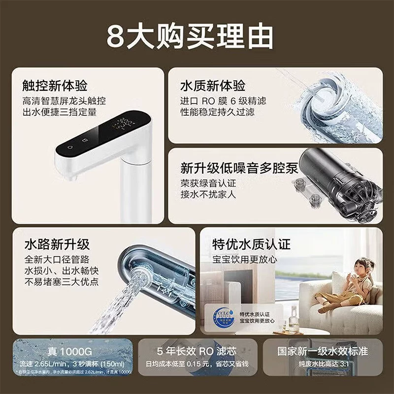 米家净水器1000G Plus反渗透净水机 736.36元 - 86线报
