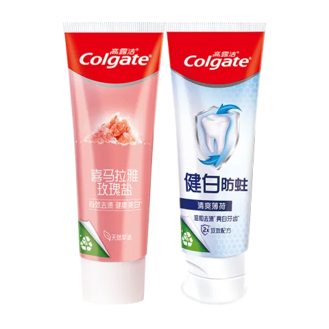 高露洁活性酵素亮白牙膏 玫瑰盐120g+健白90g 9.9元 图片 2