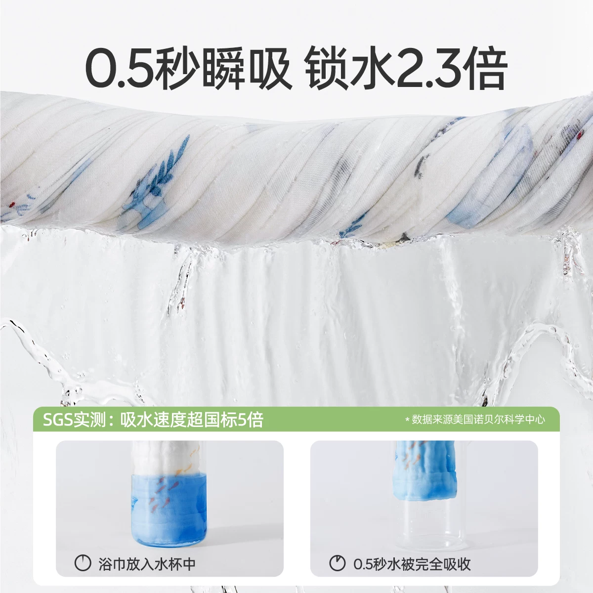 婧麒婴儿浴巾新生儿a类纯棉纱布全棉超软吸水初生宝宝儿童大毛巾70*90cm 18.9元 - 线报酷