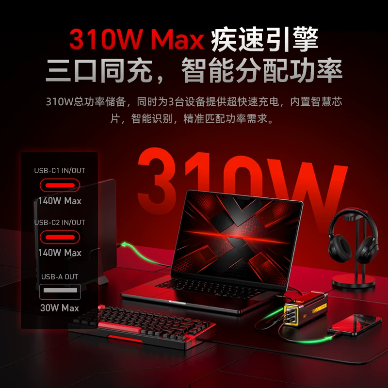 奥海310W星舰Pro20000mAh自带屏移动电源 349.87元 - 线报酷