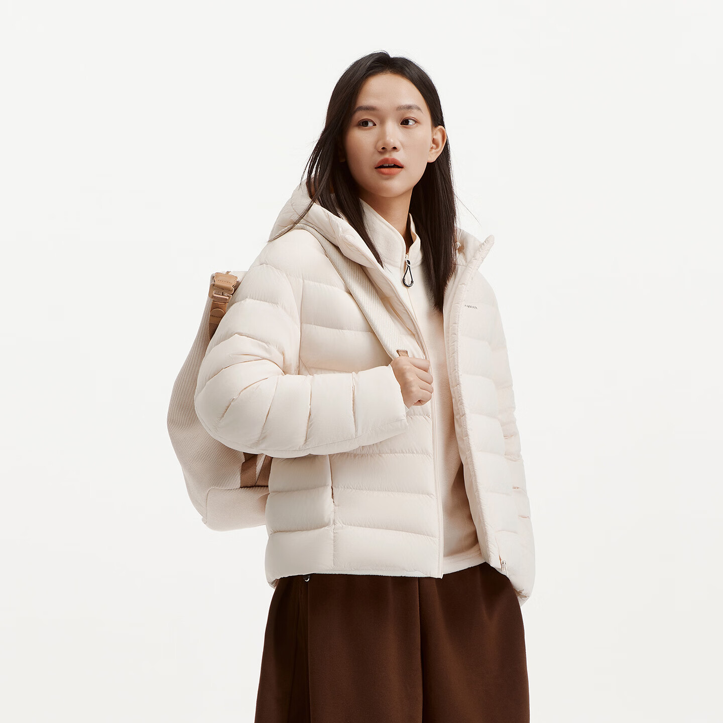 坦博尔排骨羽绒服连帽短款煦岩粉XS女士外套 338.32元 - 86线报