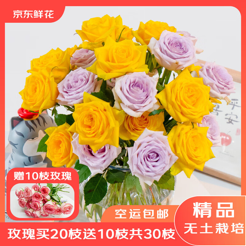 京东鲜花玫瑰20枝+送10枝家庭鲜花 18.9元 - 86线报 京东鲜花玫瑰20枝+送10枝家庭鲜花 18.9元 - 86线报