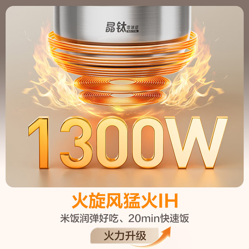 美的HC5072T火旋风双层IH电饭煲5L 332.52元 - 86线报