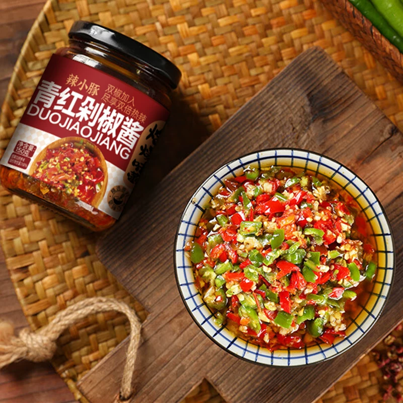 辣小豚青红剁椒酱农家辣椒酱下饭菜拌饭拌面瓶装家用炒菜酱彩椒酱 3.51元 - 86线报