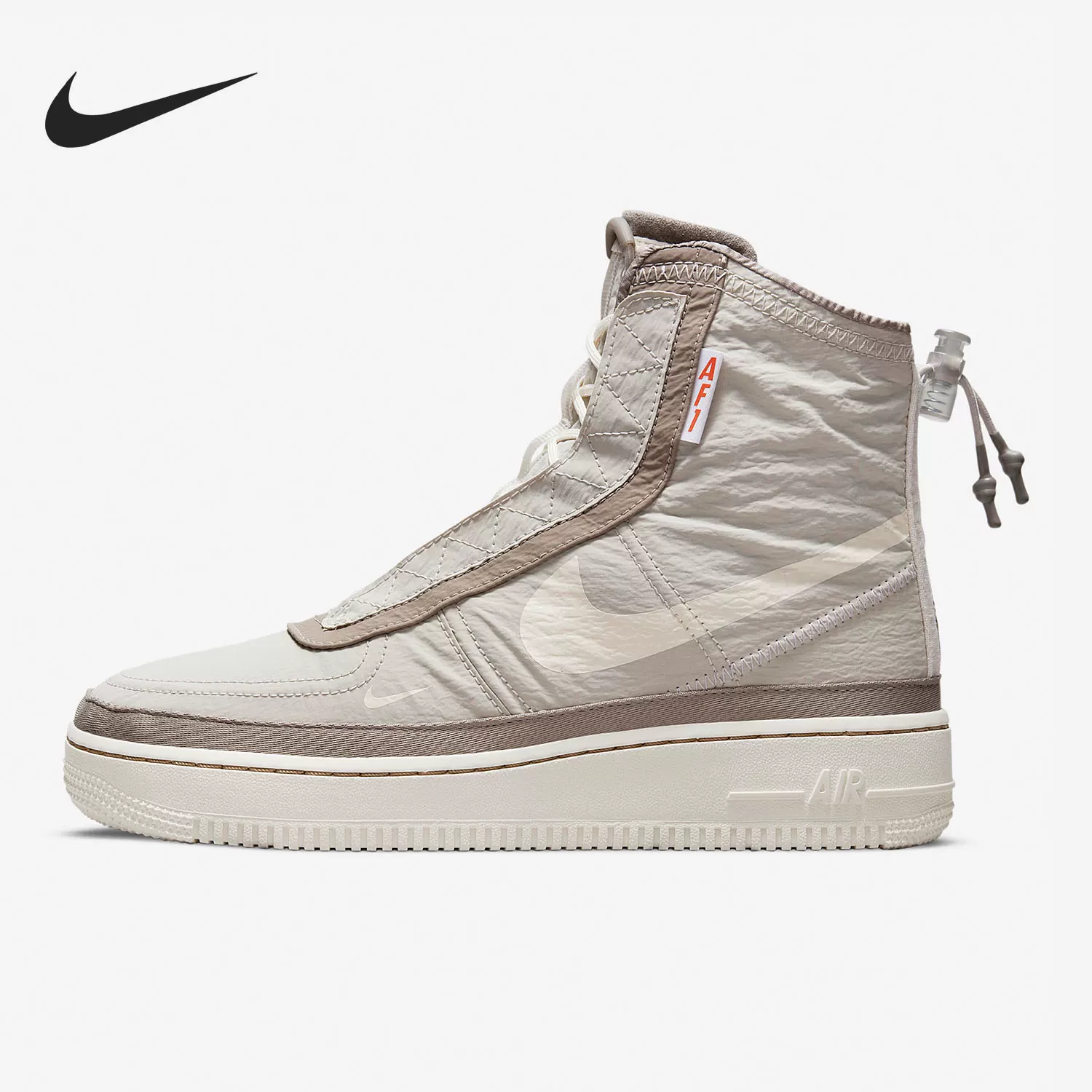 NIKE正品AF1Shell女子高帮绑带尼龙机能板鞋DO7450-211 434.86元 - 86线报