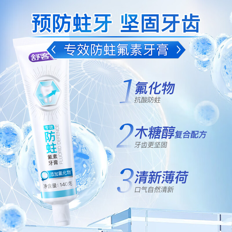 舒客防蛀氟素牙膏140g 4件任选 4.65元 - 86线报 舒客防蛀氟素牙膏140g 4件任选 4.65元 - 86线报