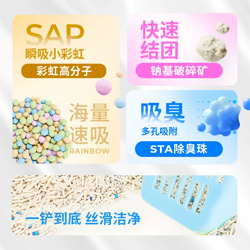 rodin小彩虹豆腐混合猫砂2.4kg*4包 28元 - 86线报